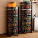 [Leve 2 Pague 1] Fruteira Articulada de 4 Andares em Aço Inox e Rodinhas
